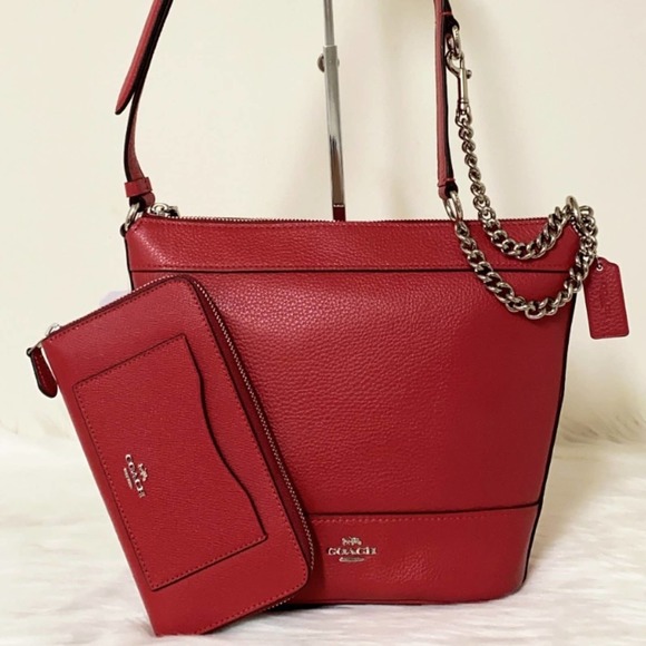 Coach Handbags - Coach Duffle Paxton Leather Hobo Bag +Wallet